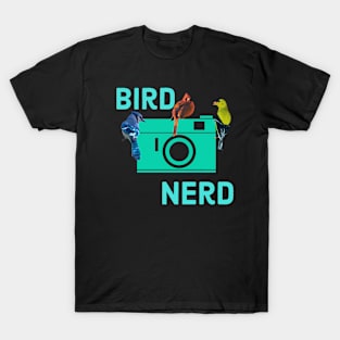 Birds On Camera Bird Nerd T-shirt T-Shirt